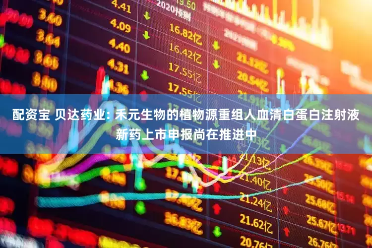 配资宝 贝达药业: 禾元生物的植物源重组人血清白蛋白注射液新药上市申报尚在推进中